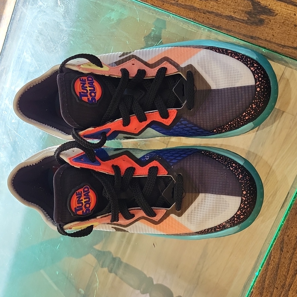 Nike Kids Tune Squad Multicolor Sneakers - Black, Blue, Teal, Orange